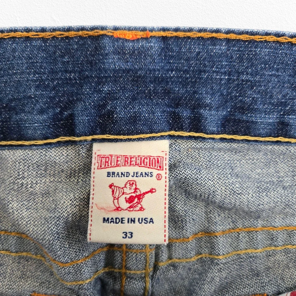 Y2K Vintage True Religion Bobby World Tour Jeans Straight Leg 33 x 33 USA Made
